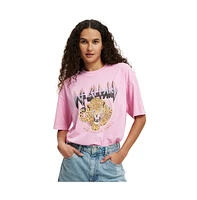 Cotton On Women's The Lcn Boxy Graphic Tee