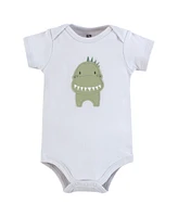 Hudson Baby Boys Cotton Bodysuits, Modern Dino, Preemie