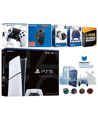 Sony Playstation 5 Slim Digital with Extra Edge Controller, Plantronics Headset, Gamer Kit