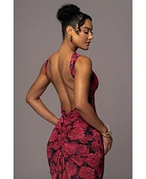 Jluxlabel Women's Floral Front And Center Maxi Dress