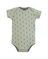 Hudson Baby Boys Cotton Bodysuits -Pack, Jungle