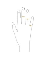 Bling Jewelry Minimalist Simple Midi Knuckle Thin 1MM Band Stackable Nautical Wheel Ring Gold Plated Sterling Silver