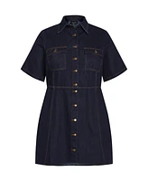 City Chic Plus Liv Denim Dress