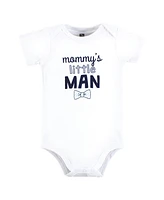 Hudson Baby Boys Cotton Bodysuits, Mommys Man Bow Tie, 9-12 Months