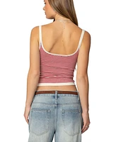 Edikted Women's Saylor Striped Knit Tank Top