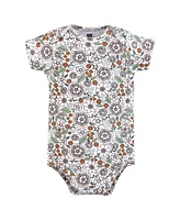 Hudson Baby Girls Cotton Bodysuits, Mamas Bestie Flower, Preemie