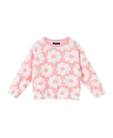 Andy & Evan Toddler Girls Toddler/Child Long Sleeve Crew & Short Sweat Set