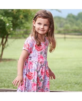 Gerber Toddler Girls Pink Lemonade Short Sleeve Twirl Dress