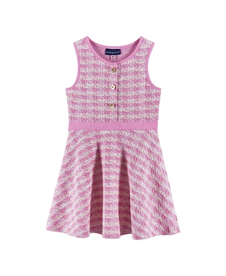 Andy & Evan Toddler Girls Toddler/Child Pink Tweed Knit Dress