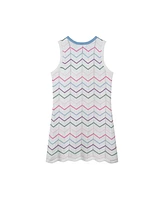 Andy & Evan Big Girls Toddler/Child White Fitted Scallop Dress
