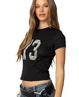 Edikted Women's Camo 73 T Shirt