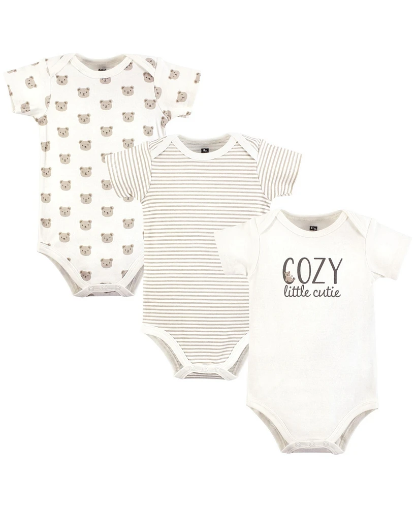Hudson Baby Boys Cotton Bodysuits, Cozy Cutie, Preemie