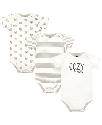 Hudson Baby Boys Cotton Bodysuits, Cozy Cutie, Preemie