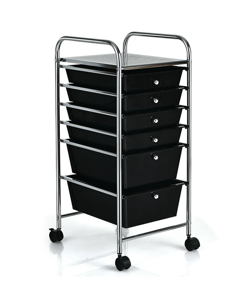 6 Drawers Rolling Storage Cart Organizer