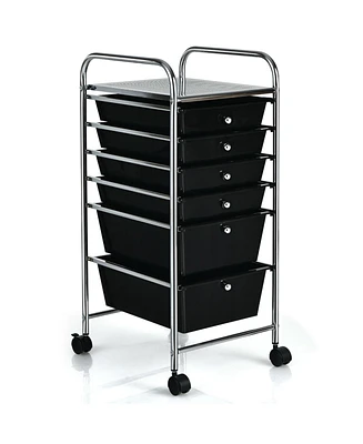 6 Drawers Rolling Storage Cart Organizer