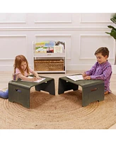 ECR4Kids Bentwood Lap Desk with Handles, Grey Wash