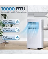 Zafro 10,000 Btu Portable Air Conditioner, 3-in-1 Ac Unit for Rooms up to 400 Sq. Ft, with Remote Control, 24H Timer, Sleep Mode & Window Kit, Ideal f