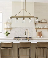 Ink+Ivy 77.5" Curiana 5-light Linear Iron Chandelier
