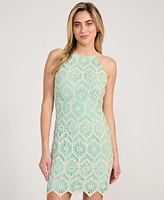 Guess Women's Crochet Sleeveless Halter Minidress