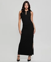 Guess Women's Tessie Hardware Side-Slit Maxi Dress