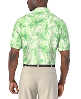 Pga Tour Men's Tropical Leaf-Print Polo Shirt