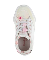 Bebe Toddler Girls Printed Flower Lining with Charms Sneakers