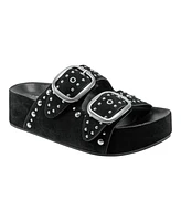 Marc Fisher Ltd Women's Sayge Studded Double Band Flatform Sandals
