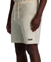 Karl Lagerfeld Paris Men's Relaxed-Fit Textured Stripe 8-1/2" Drawstring Shorts