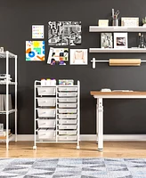 Seville Classics 15-Drawer Organizer Cart