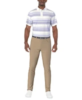 Pga Tour Men's Short Sleeve Striped Golf Polo Shirt