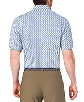 Pga Tour Men's Short Sleeve Pineapple Print Conversational Golf Polo Shirt