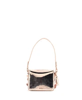 Pre-Owned Off White Mini Binder Clip Flap Bag Mirror Faux Leather