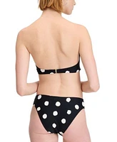 Kate Spade New York Womens Convertible Bow Bikini Top High Cut Bottoms