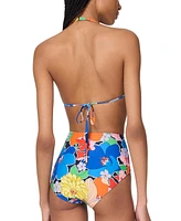 kate spade new york Women's Printed Tie-Front Bikini Top