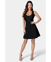 Bebe Women's Bandage V-neck A-line Dress
