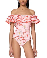 Kate Spade New York Women's Ruffled One-Piece Swimsuit