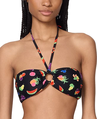 Kate Spade New York Women's Fruits Bandeau Ring Bikini Top
