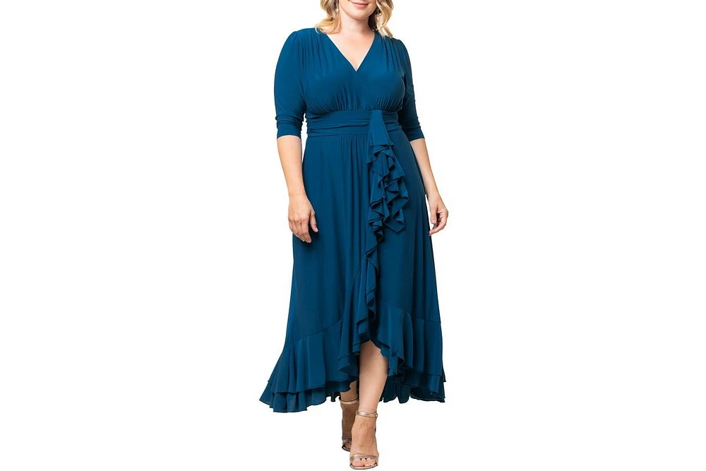 Kiyonna Plus Veronica Ruffled Evening Gown
