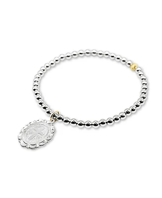 4mm Sterling Silver Ball with Cross Medallion Charm