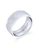 Bling Jewelry Stash Striped Pattern .925 Sterling Silver Band Ring