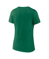 Fanatics Women's Kelly Green Philadelphia Eagles Super Bowl Lix Champions Retro Logo V-neck T-Shirt