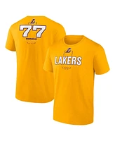 Fanatics Men's Luka Doncic Gold Los Angeles Lakers Behind the Back Name Number T-Shirt