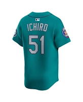 Nike Men's Ichiro Suzuki Aqua Seattle Mariners 2025 National Baseball Hall of Fame Nike Alternate Limited Player Jersey