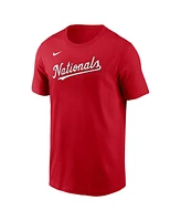 Nike Men's James Wood Red Washington Nationals Fuse Name Number T-Shirt