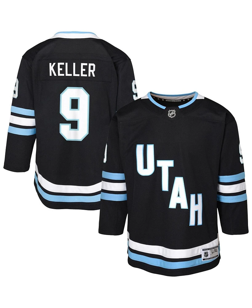 Outerstuff Big Boys and Girls Clayton Keller Black Utah Hockey Club Home Premier Player Jersey