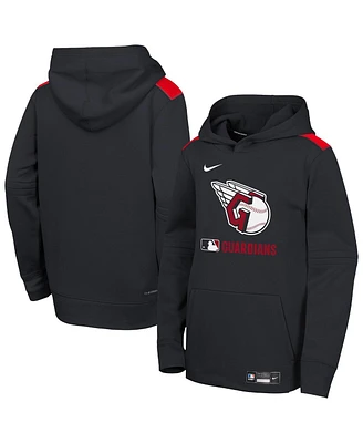 Nike Big Boys and Girls Navy Cleveland Guardians Authentic Collection Performance Pullover Hoodie