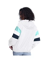G-iii Sports by Carl Banks Women's White Seattle Kraken Game News Oversized Full-Zip Hoodie Jacket