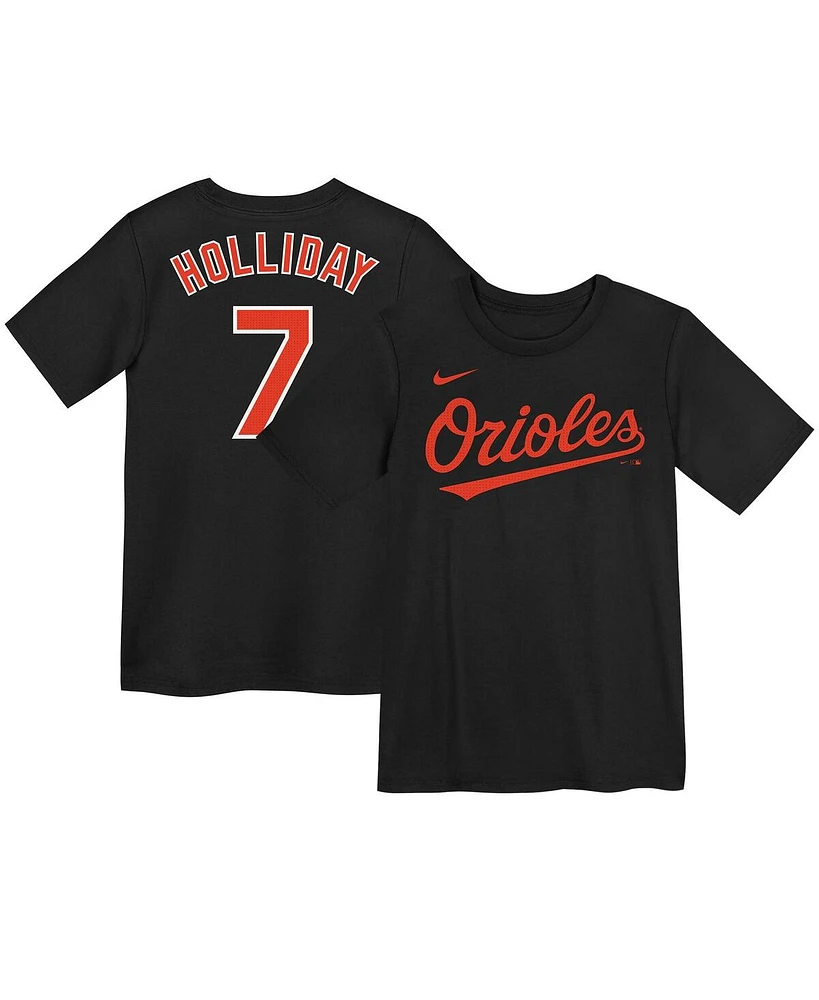 Nike Preschool Jackson Holliday Black Baltimore Orioles Name Number T-Shirt