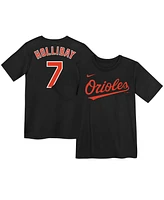 Nike Preschool Jackson Holliday Black Baltimore Orioles Name Number T-Shirt