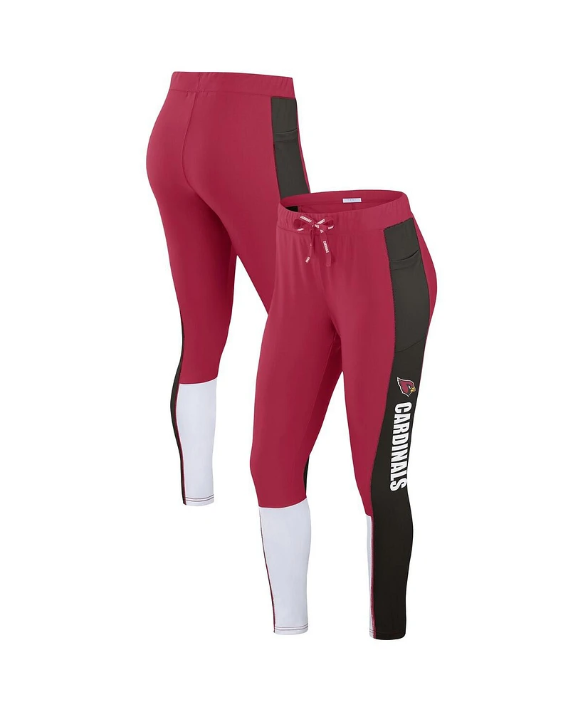 Wear by Erin Andrews Women's Cardinal/Black Arizona Cardinals Color Block Leggings